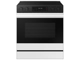 Bespoke 6.3 cu. ft. Smart Slide-In Electric Range with Air Fry & Precision Knobs in White Glass - (NSE6DB830012AA)