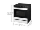 Bespoke 6.3 cu. ft. Smart Slide-In Electric Range with Air Fry & Precision Knobs in White Glass - (NSE6DB830012AA)