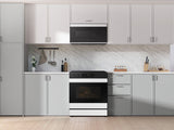 Bespoke 6.3 cu. ft. Smart Slide-In Electric Range with Air Fry & Precision Knobs in White Glass - (NSE6DB830012AA)