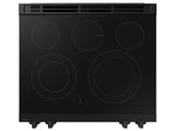 Bespoke 6.3 cu. ft. Smart Slide-In Electric Range with Air Fry & Precision Knobs in White Glass - (NSE6DB830012AA)