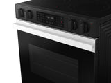 Bespoke 6.3 cu. ft. Smart Slide-In Electric Range with Air Fry & Precision Knobs in White Glass - (NSE6DB830012AA)