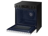Bespoke 6.3 cu. ft. Smart Slide-In Electric Range with Air Fry & Precision Knobs in White Glass - (NSE6DB830012AA)