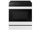 Bespoke 6.3 cu. ft. Smart Slide-In Electric Range with Air Sous Vide & Air Fry in White Glass - (NSE6DB850012AA)