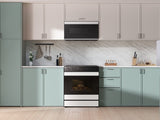 Bespoke 6.3 cu. ft. Smart Slide-In Electric Range with Air Sous Vide & Air Fry in White Glass - (NSE6DB850012AA)