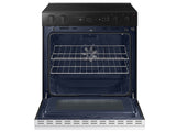 Bespoke 6.3 cu. ft. Smart Slide-In Electric Range with Air Sous Vide & Air Fry in White Glass - (NSE6DB850012AA)