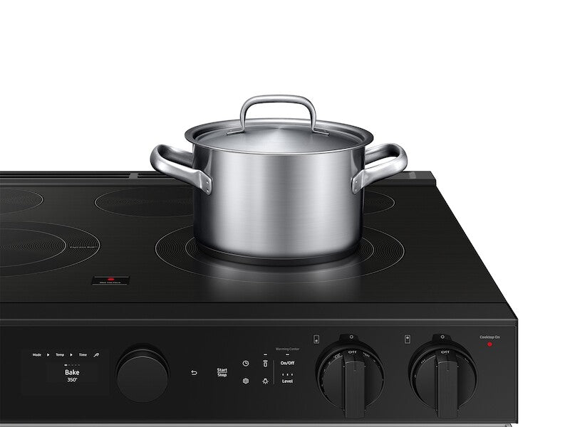 Bespoke 6.3 cu. ft. Smart Slide-In Electric Range with Air Sous Vide & Air Fry in White Glass - (NSE6DB850012AA)