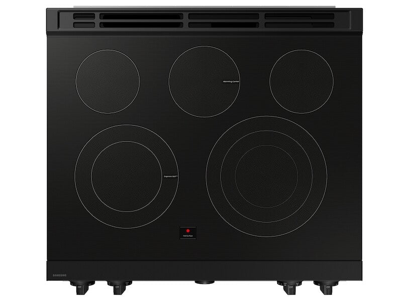 Bespoke 6.3 cu. ft. Smart Slide-In Electric Range with Air Sous Vide & Air Fry in White Glass - (NSE6DB850012AA)