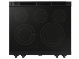 Bespoke 6.3 cu. ft. Smart Slide-In Electric Range with Air Sous Vide & Air Fry in White Glass - (NSE6DB850012AA)