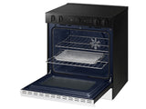 Bespoke 6.3 cu. ft. Smart Slide-In Electric Range with Air Sous Vide & Air Fry in White Glass - (NSE6DB850012AA)