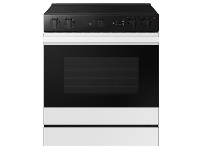 Bespoke 6.3 cu. ft. Smart Slide-In ENERGY STAR® Certified Electric Range with Air Fry in White Glass - (NSE6DB850212AA)