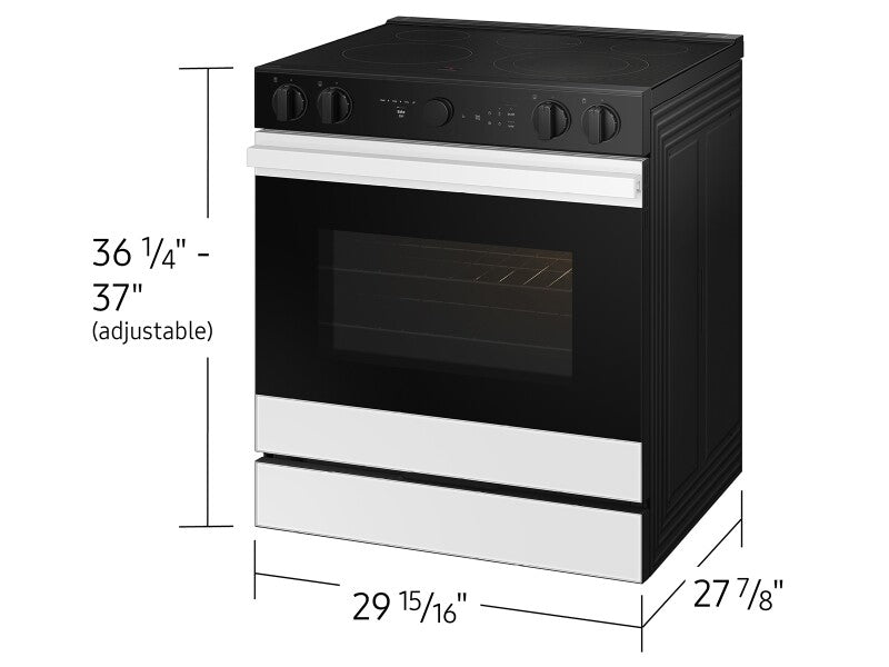 Bespoke 6.3 cu. ft. Smart Slide-In ENERGY STAR® Certified Electric Range with Air Fry in White Glass - (NSE6DB850212AA)