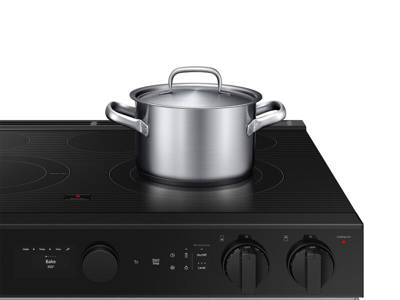 Bespoke 6.3 cu. ft. Smart Slide-In ENERGY STAR® Certified Electric Range with Air Fry in White Glass - (NSE6DB850212AA)