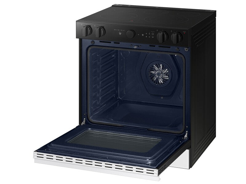 Bespoke 6.3 cu. ft. Smart Slide-In ENERGY STAR® Certified Electric Range with Air Fry in White Glass - (NSE6DB850212AA)
