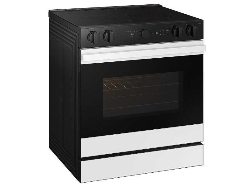 Bespoke 6.3 cu. ft. Smart Slide-In ENERGY STAR® Certified Electric Range with Air Fry in White Glass - (NSE6DB850212AA)