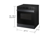 Bespoke 6.3 cu. ft. Smart Slide-In Electric Range with Precision Knobs in Matte Black Steel - (NSE6DG8100MTAA)