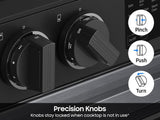 Bespoke 6.3 cu. ft. Smart Slide-In Electric Range with Precision Knobs in Matte Black Steel - (NSE6DG8100MTAA)