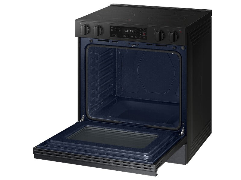 Bespoke 6.3 cu. ft. Smart Slide-In Electric Range with Precision Knobs in Matte Black Steel - (NSE6DG8100MTAA)