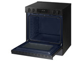 Bespoke 6.3 cu. ft. Smart Slide-In Electric Range with Precision Knobs in Matte Black Steel - (NSE6DG8100MTAA)