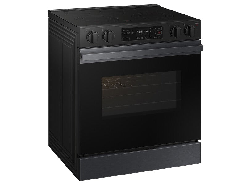 Bespoke 6.3 cu. ft. Smart Slide-In Electric Range with Precision Knobs in Matte Black Steel - (NSE6DG8100MTAA)