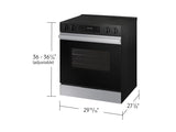 Bespoke 6.3 cu. ft. Smart Slide-In Electric Range with Precision Knobs in Stainless Steel - (NSE6DG8100SRAA)