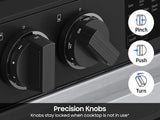 Bespoke 6.3 cu. ft. Smart Slide-In Electric Range with Precision Knobs in Stainless Steel - (NSE6DG8100SRAA)