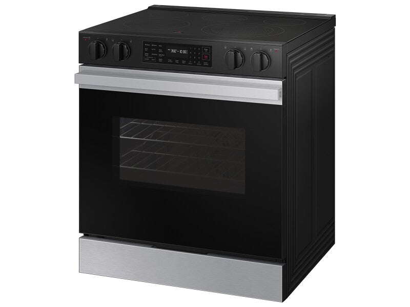 Bespoke 6.3 cu. ft. Smart Slide-In Electric Range with Precision Knobs in Stainless Steel - (NSE6DG8100SRAA)