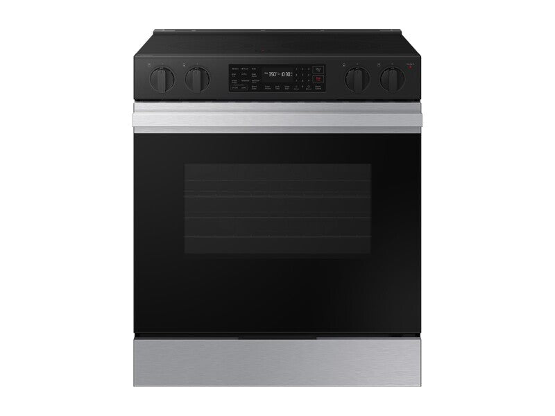 Bespoke 6.3 cu. ft. Smart Slide-In Electric Range with Air Fry & Precision Knobs in Stainless Steel - (NSE6DG8300SRAA)