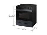 Bespoke 6.3 cu. ft. Smart Slide-In Electric Range with Air Sous Vide & Air Fry in Matte Black Steel - (NSE6DG8500MTAA)