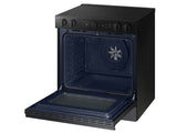 Bespoke 6.3 cu. ft. Smart Slide-In Electric Range with Air Sous Vide & Air Fry in Matte Black Steel - (NSE6DG8500MTAA)