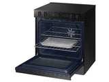Bespoke 6.3 cu. ft. Smart Slide-In Electric Range with Air Sous Vide & Air Fry in Matte Black Steel - (NSE6DG8500MTAA)
