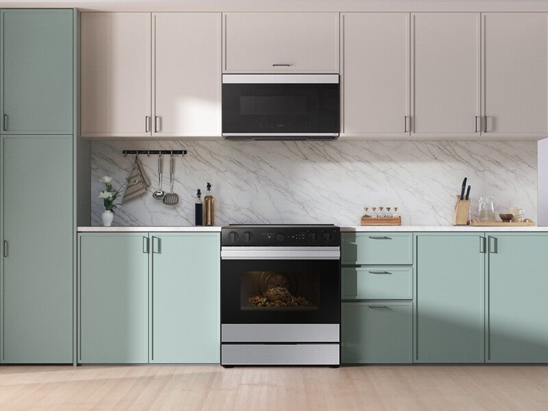Bespoke 6.3 cu. ft. Smart Slide-In Electric Range with Air Sous Vide & Air Fry in Stainless Steel - (NSE6DG8500SRAA)