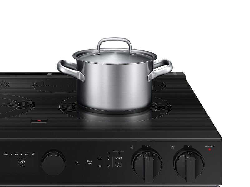 Bespoke 6.3 cu. ft. Smart Slide-In Electric Range with Air Sous Vide & Air Fry in Stainless Steel - (NSE6DG8500SRAA)
