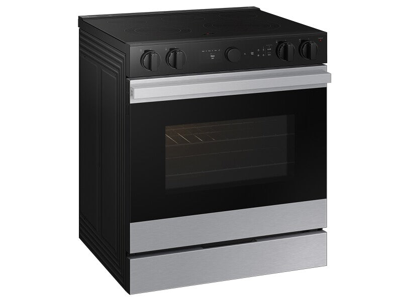 Bespoke 6.3 cu. ft. Smart Slide-In Electric Range with Air Sous Vide & Air Fry in Stainless Steel - (NSE6DG8500SRAA)