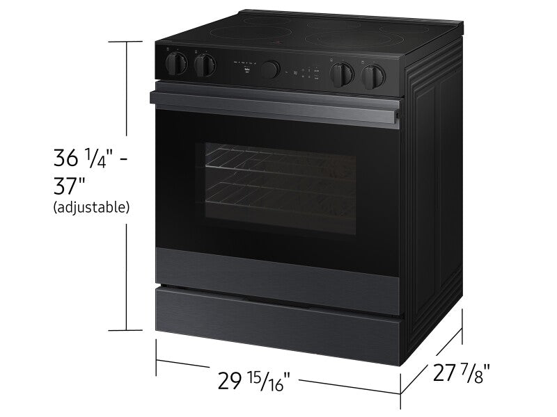 Bespoke 6.3 cu. ft. Smart Slide-In ENERGY STAR® Certified Electric Range with Air Fry in Matte Black Steel - (NSE6DG8502MTAA)