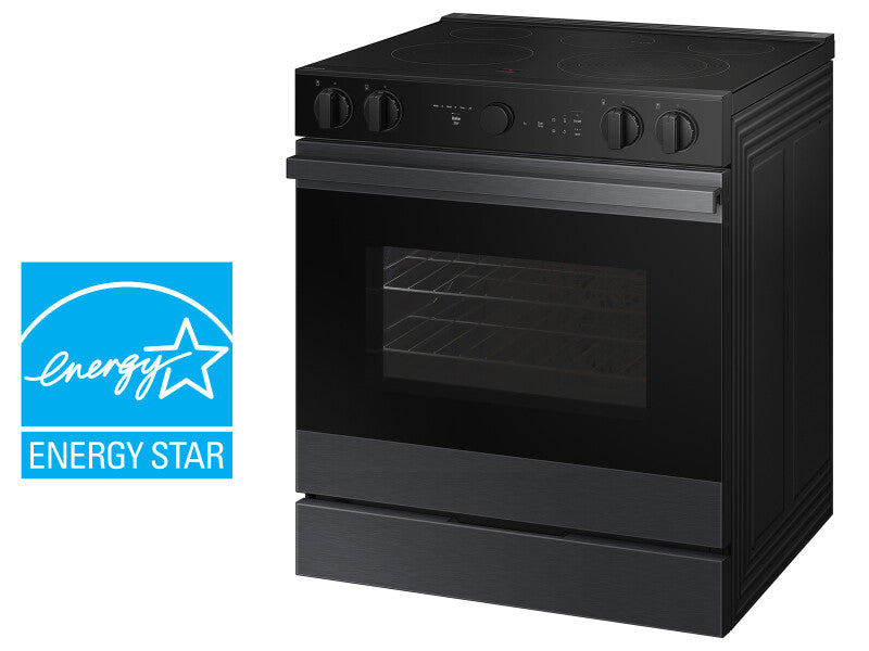 Bespoke 6.3 cu. ft. Smart Slide-In ENERGY STAR® Certified Electric Range with Air Fry in Matte Black Steel - (NSE6DG8502MTAA)