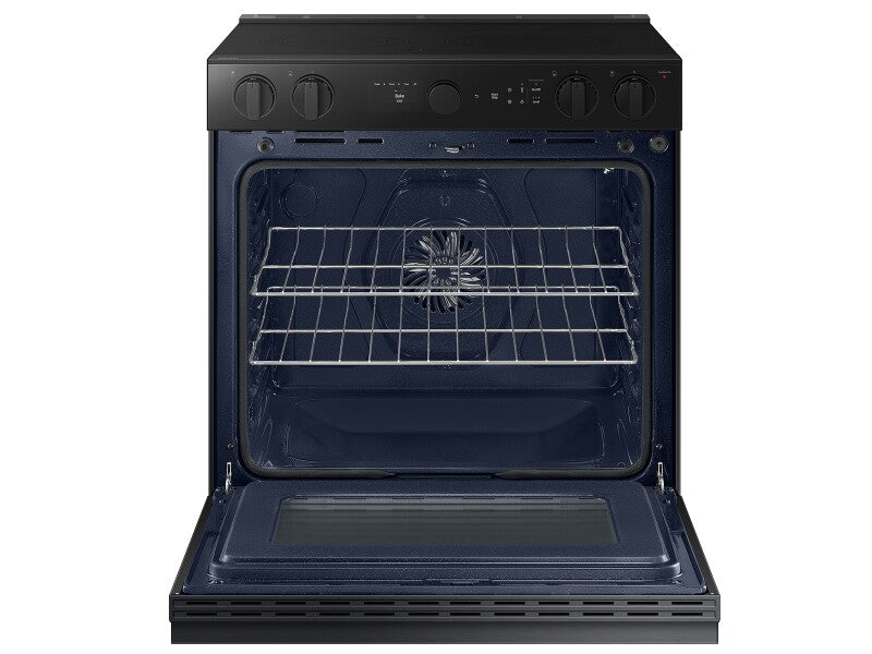Bespoke 6.3 cu. ft. Smart Slide-In ENERGY STAR® Certified Electric Range with Air Fry in Matte Black Steel - (NSE6DG8502MTAA)