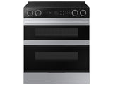 Bespoke Smart Slide-In Electric Range 6.3 cu. ft. with Flex Duo™ & Illuminated Precision Knobs in Stainless Steel - (NSE6DG8550SRAA)
