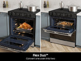 Bespoke Smart Slide-In Electric Range 6.3 cu. ft. with Flex Duo™ & Illuminated Precision Knobs in Stainless Steel - (NSE6DG8550SRAA)