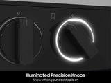 Bespoke Smart Slide-In Electric Range 6.3 cu. ft. with Flex Duo™ & Illuminated Precision Knobs in Stainless Steel - (NSE6DG8550SRAA)
