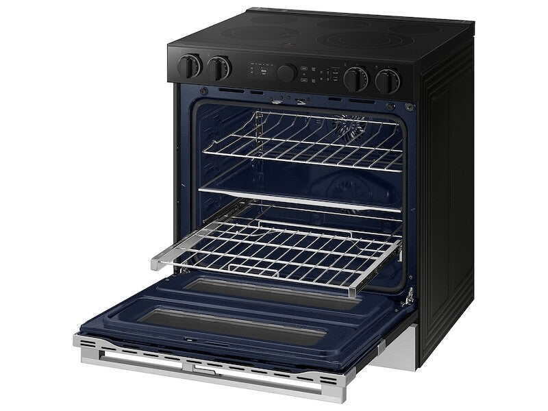 Bespoke Smart Slide-In Electric Range 6.3 cu. ft. with Flex Duo™ & Illuminated Precision Knobs in Stainless Steel - (NSE6DG8550SRAA)