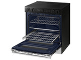 Bespoke Smart Slide-In Electric Range 6.3 cu. ft. with Flex Duo™ & Illuminated Precision Knobs in Stainless Steel - (NSE6DG8550SRAA)