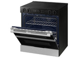 Bespoke Smart Slide-In Electric Range 6.3 cu. ft. with Flex Duo™ & Illuminated Precision Knobs in Stainless Steel - (NSE6DG8550SRAA)
