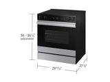 Bespoke 6.3 cu. ft. Smart Slide-In Electric Range with Smart Oven Camera & Illuminated Precision Knobs in Stainless Steel - (NSE6DG8700SRAA)