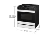 Bespoke 6.0 cu. ft. Smart Slide-In Gas Range with Air Fry & Precision Knobs in White Glass - (NSG6DB830012AA)