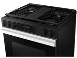 Bespoke 6.0 cu. ft. Smart Slide-In Gas Range with Air Fry & Precision Knobs in White Glass - (NSG6DB830012AA)