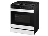 Bespoke 6.0 cu. ft. Smart Slide-In Gas Range with Air Sous Vide & Air Fry in White Glass - (NSG6DB850012AA)