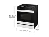 Bespoke 6.0 cu. ft. Smart Slide-In Gas Range with Smart Oven Camera & Illuminated Precision Knobs in White Glass - (NSG6DB870012AA)