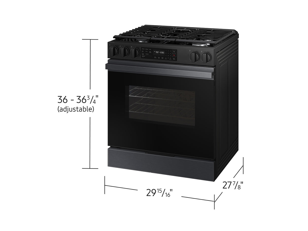 6 CU FT Bespoke Gas Slide-in w/ Saftey Knobs - (NSG6DG8100MTAA)