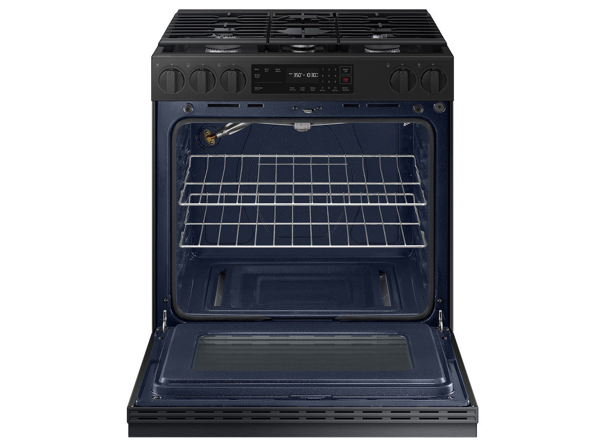 6 CU FT Bespoke Gas Slide-in w/ Saftey Knobs - (NSG6DG8100MTAA)