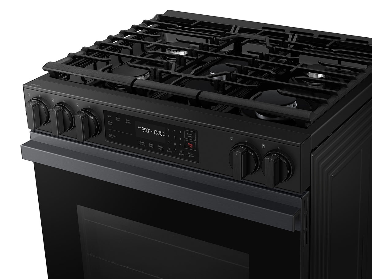 6 CU FT Bespoke Gas Slide-in w/ Saftey Knobs - (NSG6DG8100MTAA)
